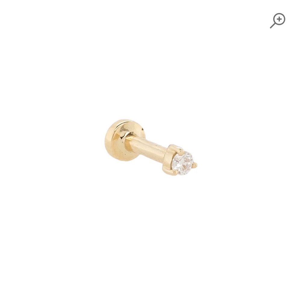 Porter Lyons 2mm Diamond Threaded Flat Back Earrings -selling a pair of earrings